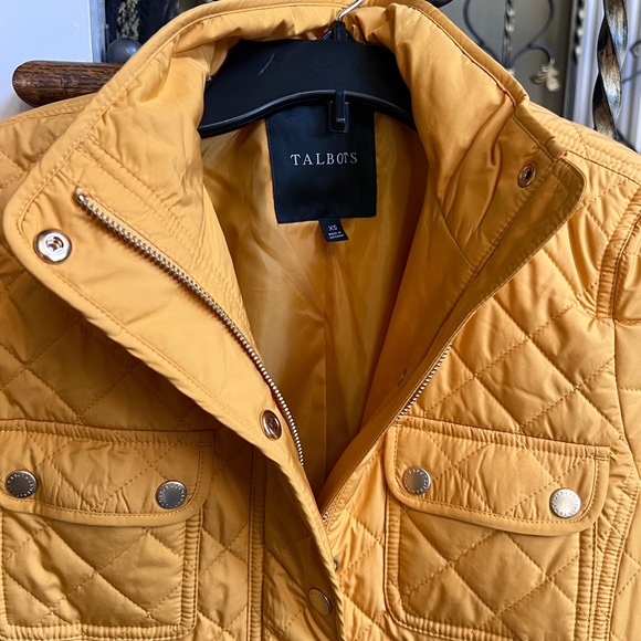 Talbots Yellow Gold Quilted Jacket 100% Polyester Size XS - Picture 6 of 8